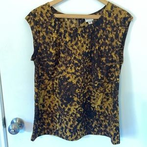 Leopard print top, keyhole back
